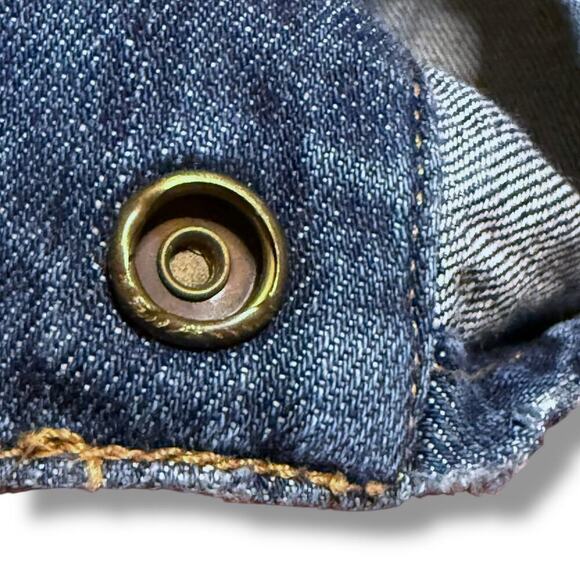 Current/Elliott Denim Trucker Jacket Womens Blue Faded Distressed Western Sz 1/S - Picture 10 of 10